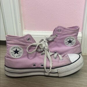 Converse Pink/Light Purple High-Top Sneakers